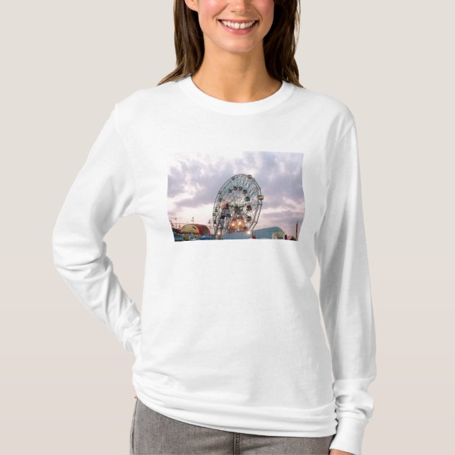 T-shirt Manche longue 'Wonder Wheel at Twilight' (Devant)