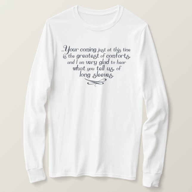 T-shirt Manches longues Citation de Mme Bennet (Design devant)