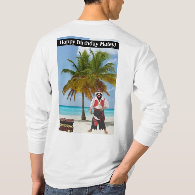 T-shirt manches longues man. Joyeux anniversaire Matey ! r (Dos)