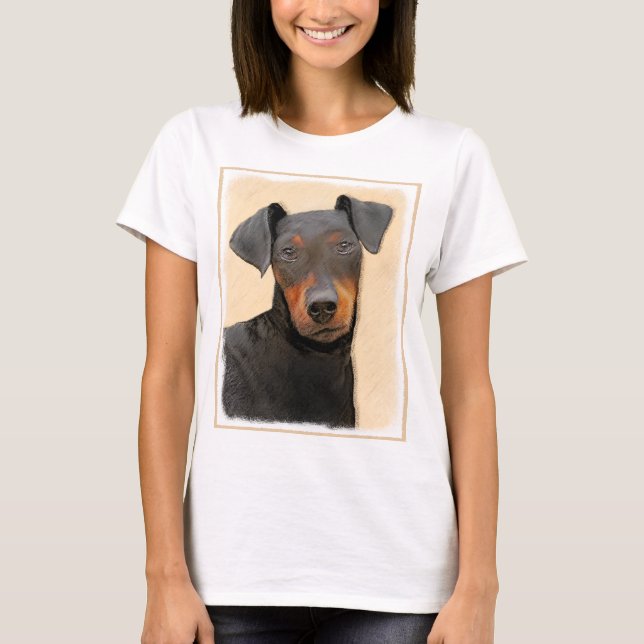 T-shirt Manchester Terrier Peinture Art animal original (Devant)