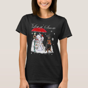 T-shirt Manchester Terrier Père Noël Chien Noël Snowman Xm