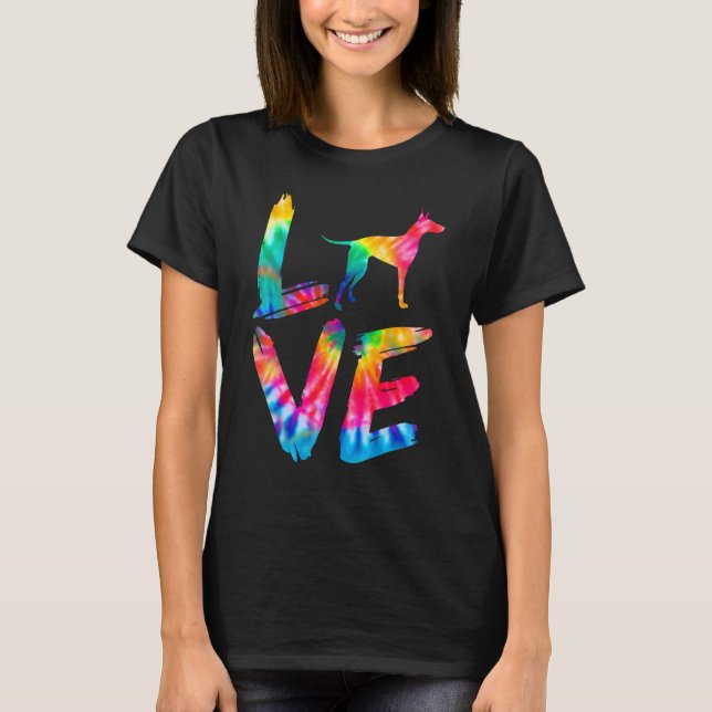 T-shirt Manchester Terrier Tie Dye Log Chien Maman Papa (Devant)