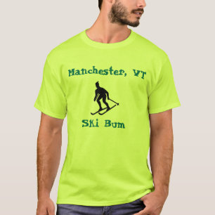 T-shirt Manchester, VT, Ski Bum