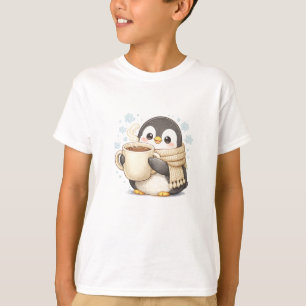 T-shirt Manchot café du matin