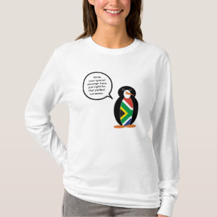 T-shirt Manchot Mme Personnaliser Texte Parlant Sud-Africa
