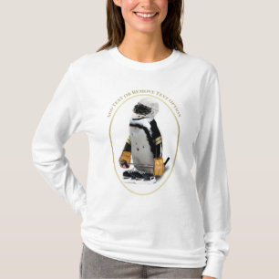 T-shirt Manchot portant de l'équipement de hockey sur glac