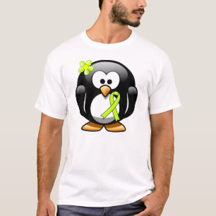 T-shirt Manchot Ruban de Sensibilisation Vert Citron