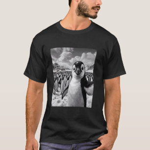T-shirt Manchot Selfie Drôle Manchot Résiste Nageoires Hau