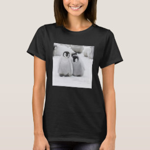 T-shirt Manchots empereurs poussins sur la glace en Antarc