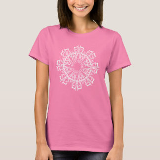 T-shirt Mandala 3 White Design femme chemise