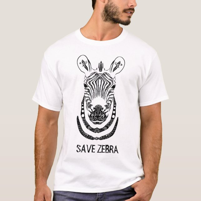 T-shirt Mandala Art Zebra (Devant)