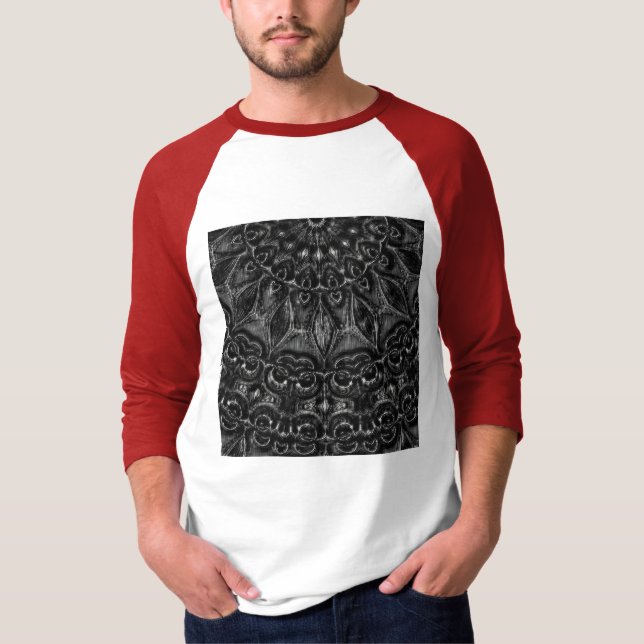 T-shirt Mandala au charbon de bois (Devant)