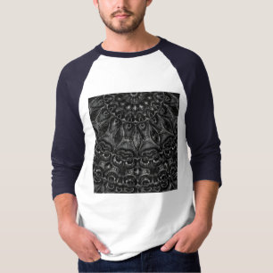 T-shirt Mandala au charbon de bois
