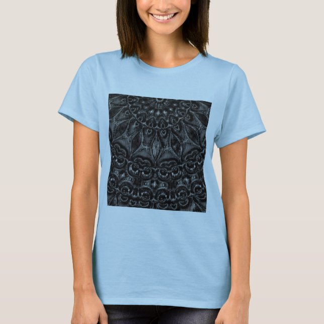 T-shirt Mandala au charbon de bois (Devant)