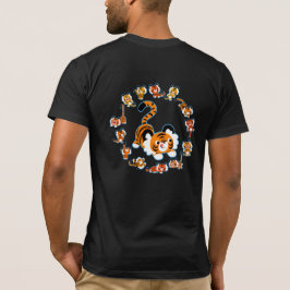 T-Shirt Mandala (Bleu) de tigres de caricature mig