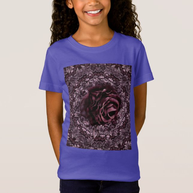 T-Shirt Mandala de rose  (Devant)