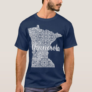 T-shirt Mandala décoratif patriotique carte de style Minne