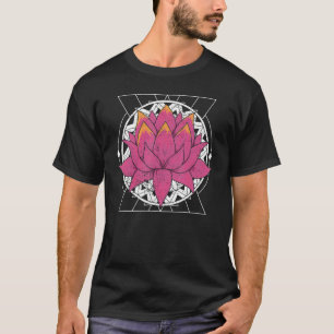 T-shirt Mandala Fleur Floraison Géométrie Sacrée Bohème Yo
