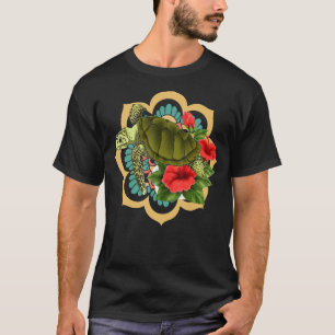 T-shirt Mandala Fleurs Océan Animal Polynésien Hawaiien T