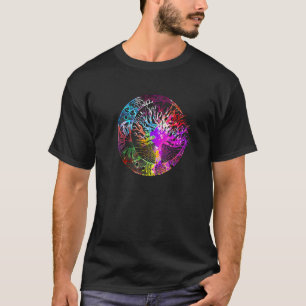 T-shirt Mandala Moon Chakra Tree Life Motivation Positi