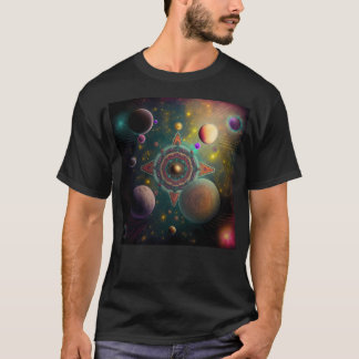 T-shirt Mandala Psychédélique En Univers