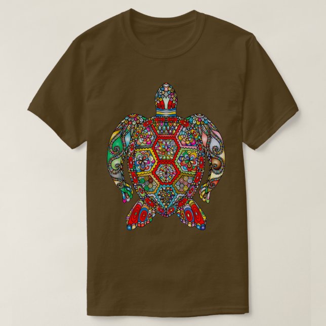 T-shirt Mandala Turtle (Design devant)