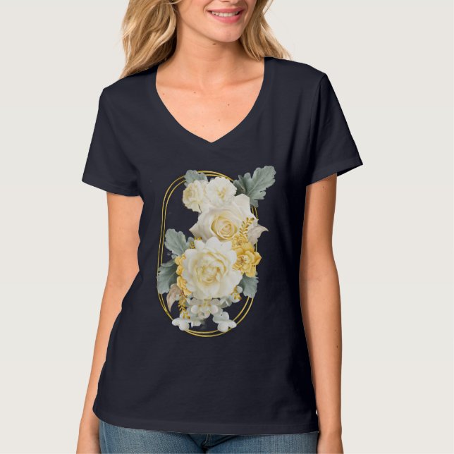 T-shirt Mandalas d'or de diverses répétitions de Cercle gé (Devant)