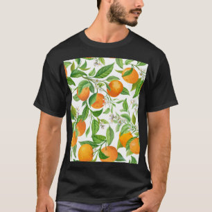 T-shirt Mandarin : Motif coloré tropical