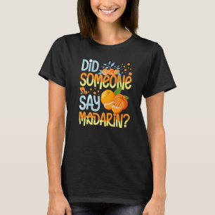 T-shirt Mandarin Orange Arbre Fruit Plante Jus Canne Frais
