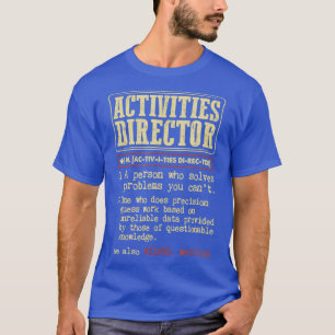 T-shirt Mandat du dictionnaire du directeur des activités