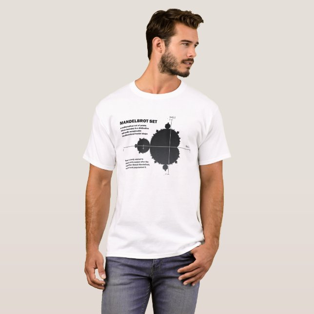 T-shirt Mandelbrot set: fractal: science: mathematics (Devant entier)