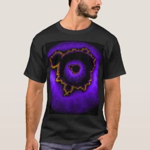 T-shirt Mandelbrot Violet Dans Un Mandelbrot Violet