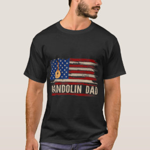 T-shirt Mandolin Lover Vintage Mandolin Papa Américain USA