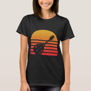 T-shirt Mandolin Lover Vintage Retro Sunset Mandoline