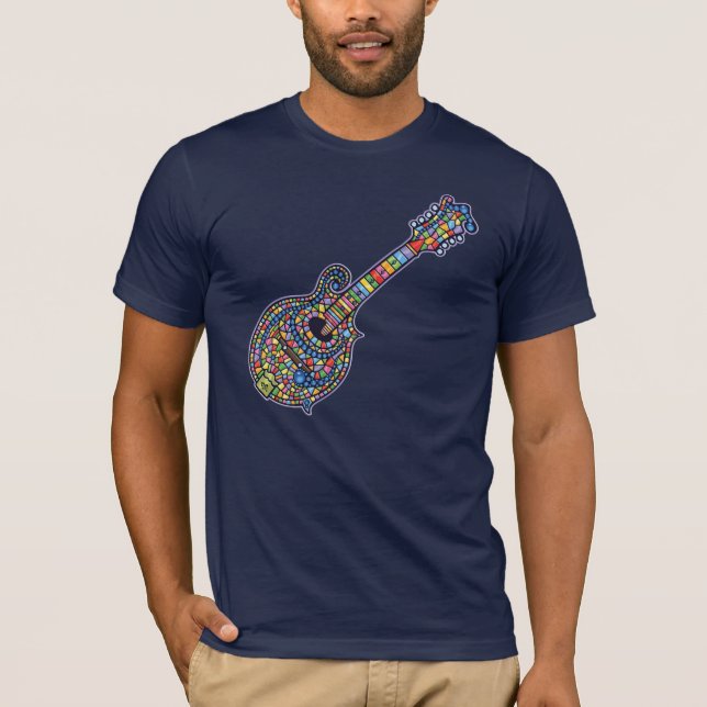 T-shirt Mandoline de mosaïque (Devant)