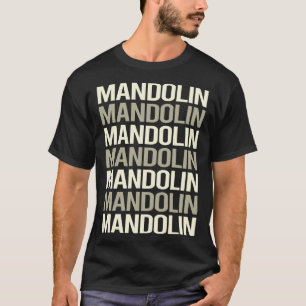 T-shirt Mandoline de texte blanc