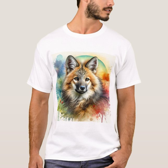 T-shirt Maned Wolf 210624AREF112 - Watercolor (Devant)