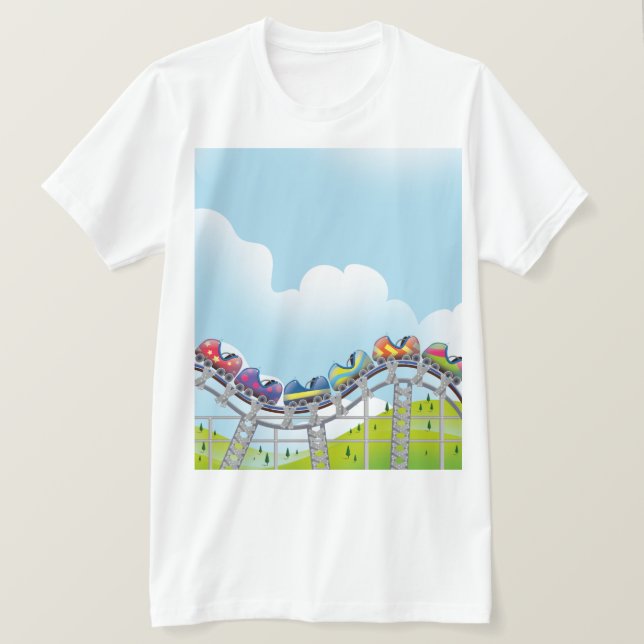 T-shirt Manège de montagnes russes (Design devant)