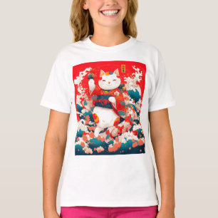 T-shirt Maneki-Neko, Chat japonais chanceux