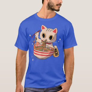 T-shirt Maneki Neko Lucky Kawaii japonais Anime Cat Ramen 