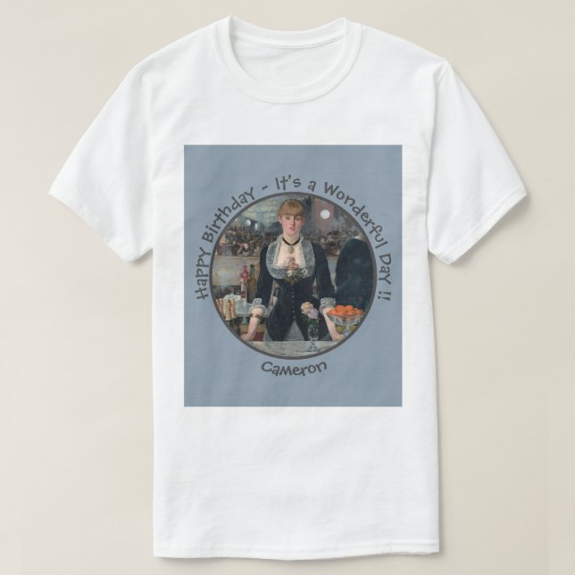 T-shirt Manet Bar de la Collection Folies-Bergère (Design devant)