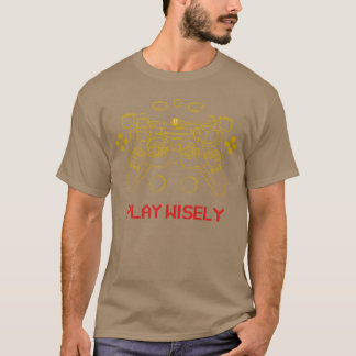 T-shirt Manette de jeu Jouez judicieusement Jeu de jeu rét
