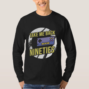 T-shirt Manette De Jeu Renvoyez-Moi Aux Années Quatre-Ving