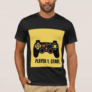 T-Shirt Manette de jeu Retro Player 1 Start