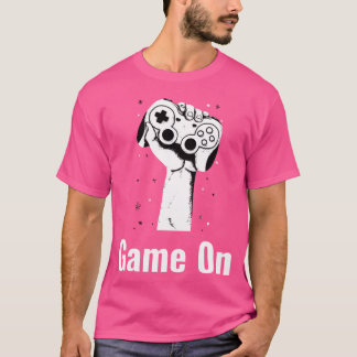 T-shirt Manette de jeu vidéo rétro Game On Gamer