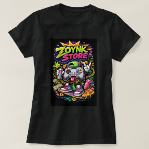 T-shirt Manette de jeu ZOYNKSTORE Skateboard 00456