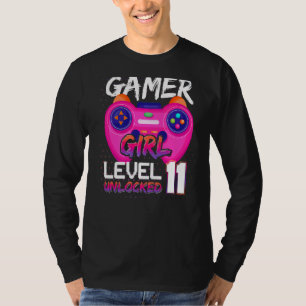 T-shirt Manette de jeux vidéo Awesome Niveau 11 Débloqué G