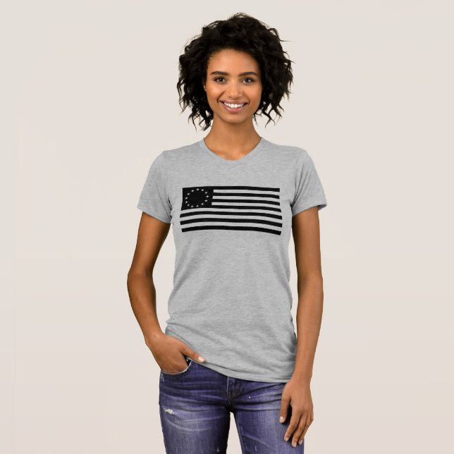 T-shirt Manga, drapeau de Betsy Ross ou drapeau américain  (Devant entier)
