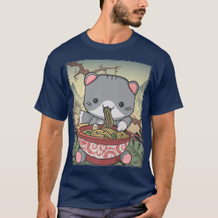 T-shirt Manga Neko Ramen Amoureux des chats 860