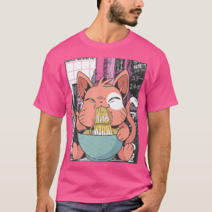 T-shirt Manga Neko Ramen Amoureux des chats 866